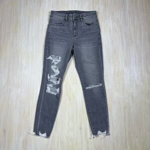 American Eagle Ne(x)t Level Stretch Gray Super Hi Rise Jegging Skinny Jeans 4